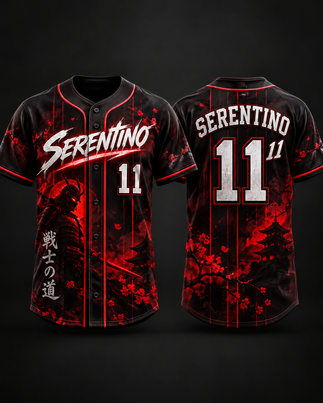 Cyber Samurai jersey front and back